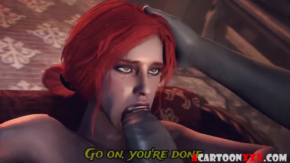 3D babe Triss getting her twat and backside hammered